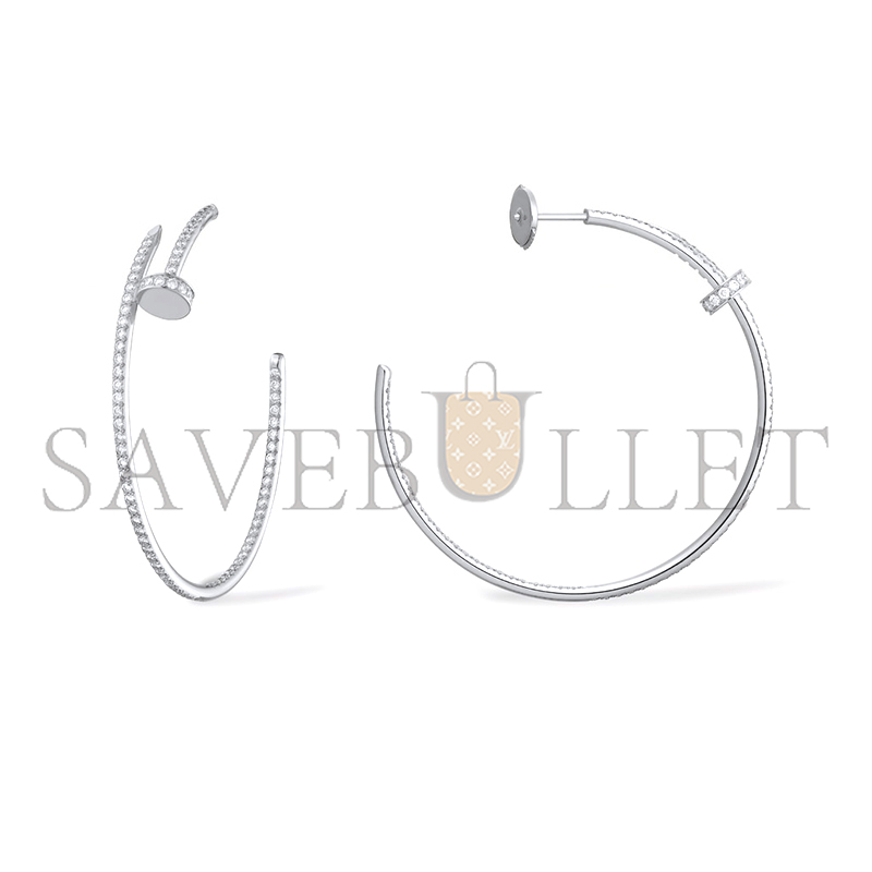CARTIER JUSTE UN CLOU HOOP EARRINGS, LARGE MODEL, PAVED N8515008 CARTIER JUSTE UN CLOU HOOP EARRINGS, LARGE MODEL, PAVED N8515008